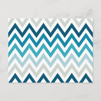 Blåvit skorv Geometric Desigric Färg Vykort