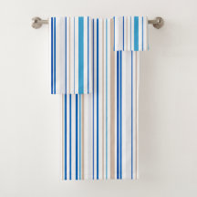 Blåvit strandstrandstrumme i guld