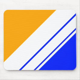 Blåvit Tävla Rand med ljusguld Gult Musmatta