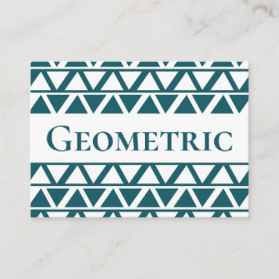 Blåvit triangel Rand Geometric Mönster Visitkort