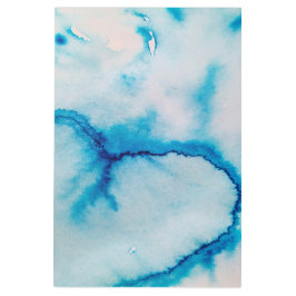 Blåvit vattenfärg, abstrakt struktur metall art