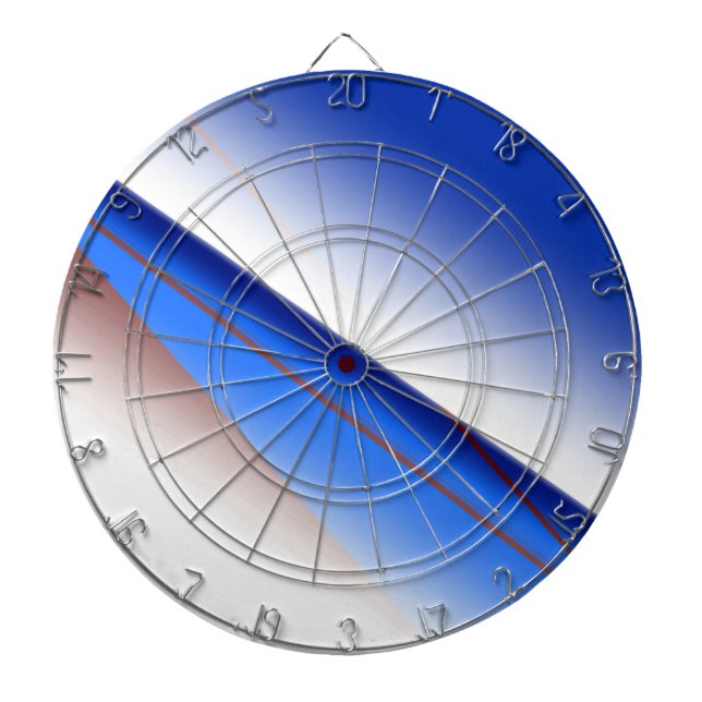 Blåvit vit brun, enkel mönster anpassningsbar, fär darttavla (Framsidan)