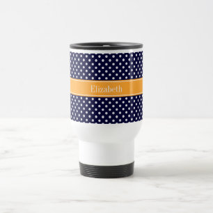 Blåvit vit vit Polka dots Cantaloupe Namn Monogram Resemugg