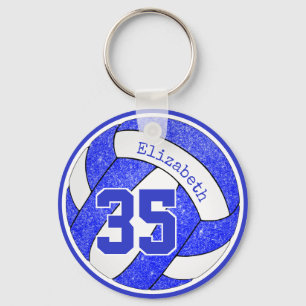 Blåvit volleyball bag märkre player jersey number nyckelring