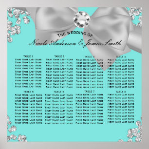 Blåvita bläckdiamanter Glam Sittande Poster