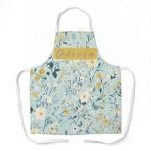 Blåvita blommor av vibrant grönt gult