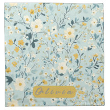 Blåvita blommor av vibrant grönt gult