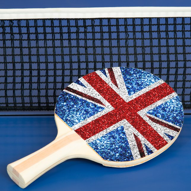 Blåvita flagga glitter pingisracket (Insitu)