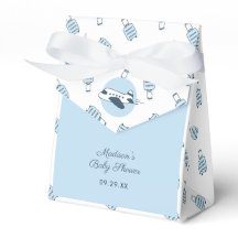 Blåvita flygplan + babyskor för Mönster i bagagelu