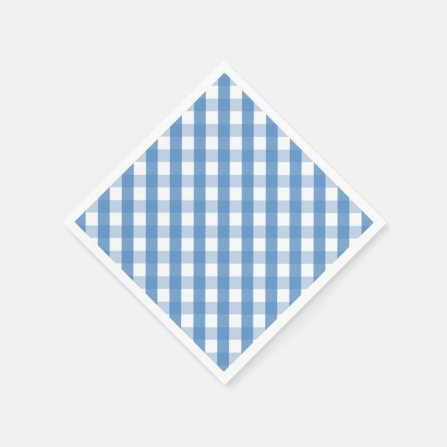 Blåvita gingham napkins pappersservett (Hörn)