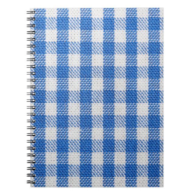 Blåvita inklädda matkläder. anteckningsbok (Framsidan)