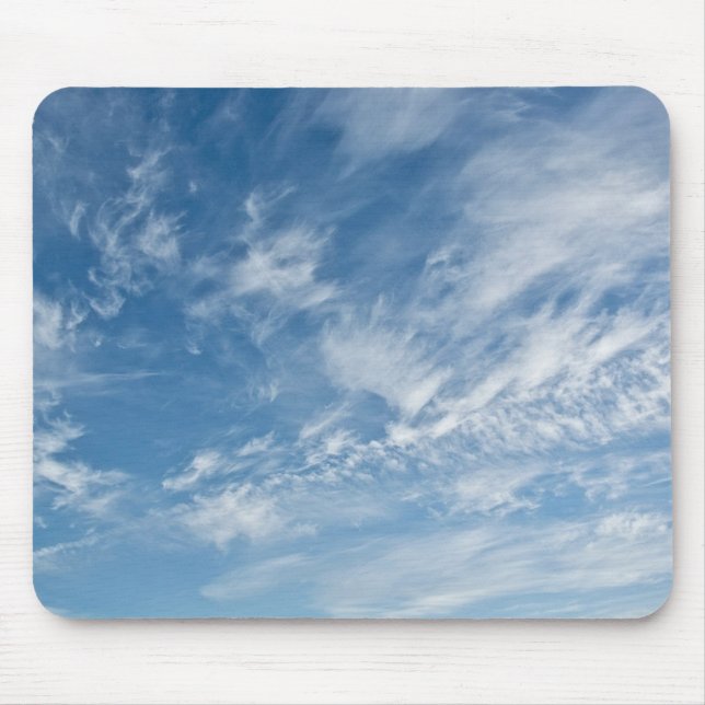Blåvita moln från blå himmel, blå Mönster Musmatta (Framsidan)