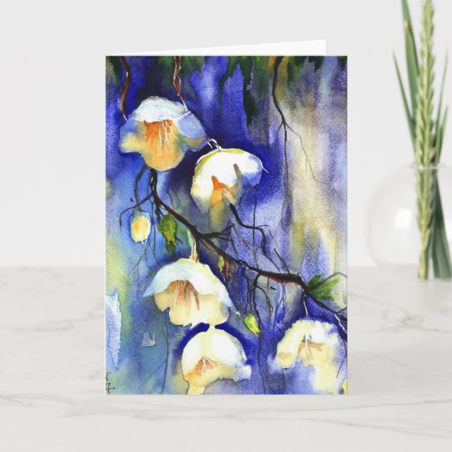 blåvita paraplyer från himlen kort (Framsida)