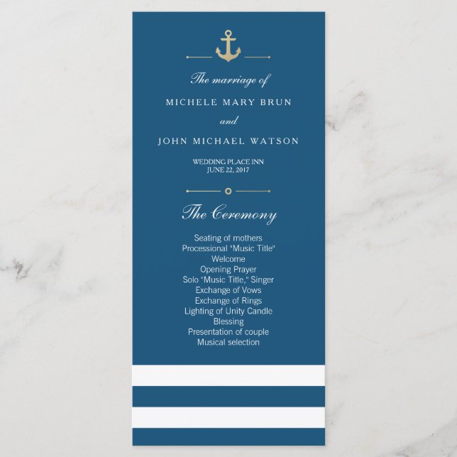 Blåvita rabattkort för Nautiskt program (Framsida)