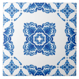 Blåvitadeltand Kakelplatta