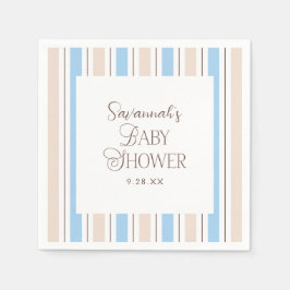 Blåvitaktig babystötare för Anpassningsbarna Mönst Pappersservett