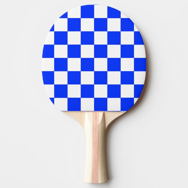 Blåvitcheckad check Mönster Pingisracket (Framsidan)