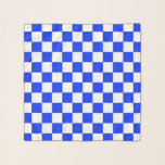 Blåvitcheckad check Mönster Sjal<br><div class="desc">Blått och vitt kontrollerat geometriskt ritade rutor Mönster design</div>