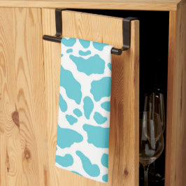 Blåvitekopior - djurutskrift Mönster Kökshandduk