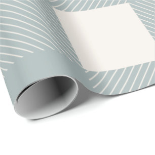 Blåvitfärgad instickskontroll Papper insvällning a Presentpapper