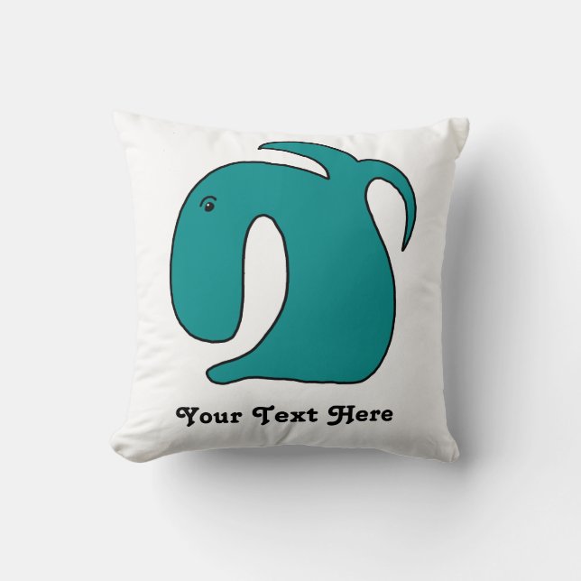 Blåvitfisk Kudde (Framsida)