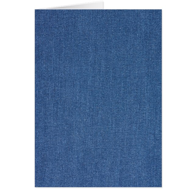 Blåvitjejaner av textilmaterial, mode hälsningskort (Framsidan)