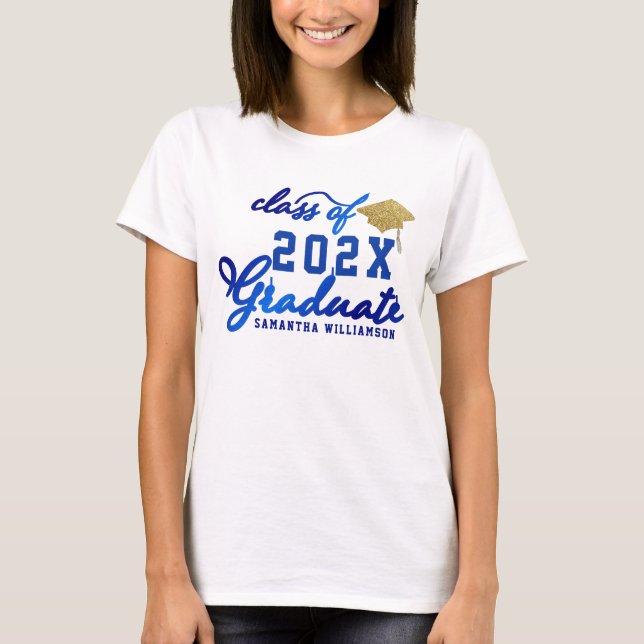 Blåvitklassen Guld 2025 Student Studenten T Shirt (Framsida)