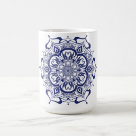 Blåvitling mandala Mugg