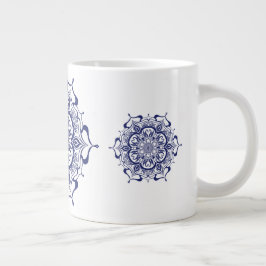 Blåvitling mandala Mugg Jumbo Mugg