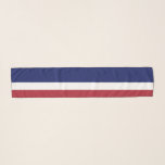 Blåvitröda rödstrimlade USA flagga Färg Sjal<br><div class="desc">USA flagga Färg Blue White Red Stripe Patriotic Scarf</div>