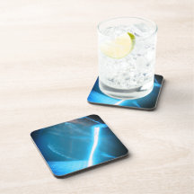 Blåvitt Kall Ljus på glas