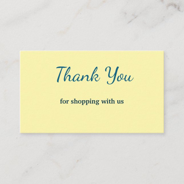 Blåvitt klassiskt tack för affärskorten visitkort (Framsida)