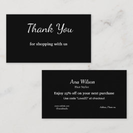 Blåvitt klassiskt tack för affärskorten visitkort