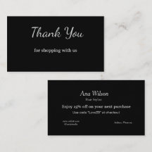 Blåvitt klassiskt tack för affärskorten