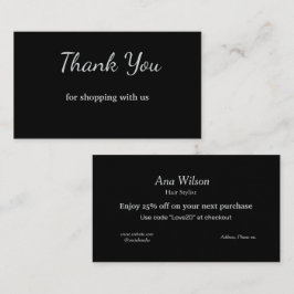 Blåvitt klassiskt tack för affärskorten visitkort