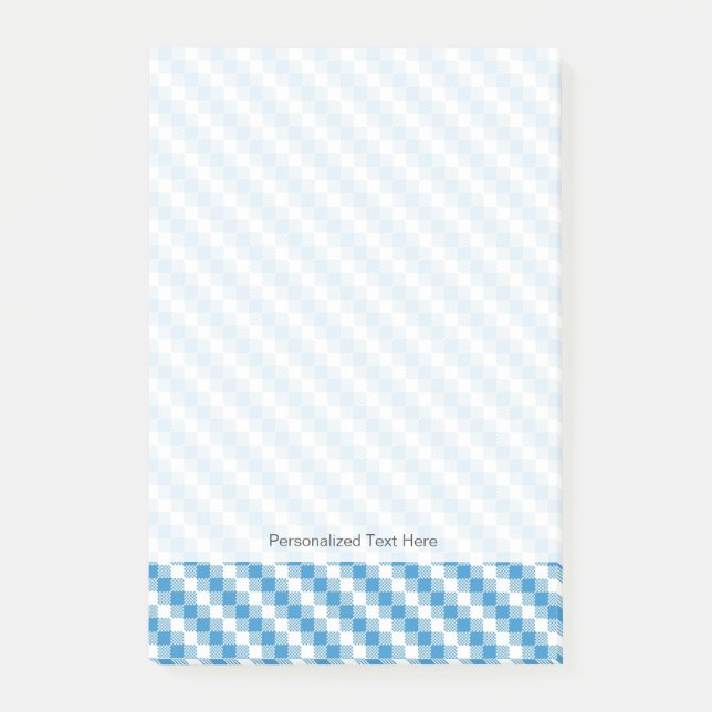 Blåvitt kvadrerar bakgrund post-it block (Framsida)