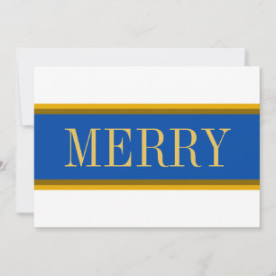 Blåvitt Royal Blue God jul Rand Julkort