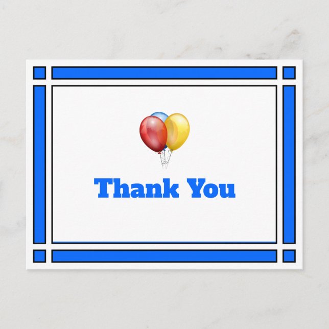 Blåvykort för tack vykort (Framsida)