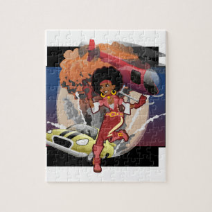 blaxploitation afro spion pussel