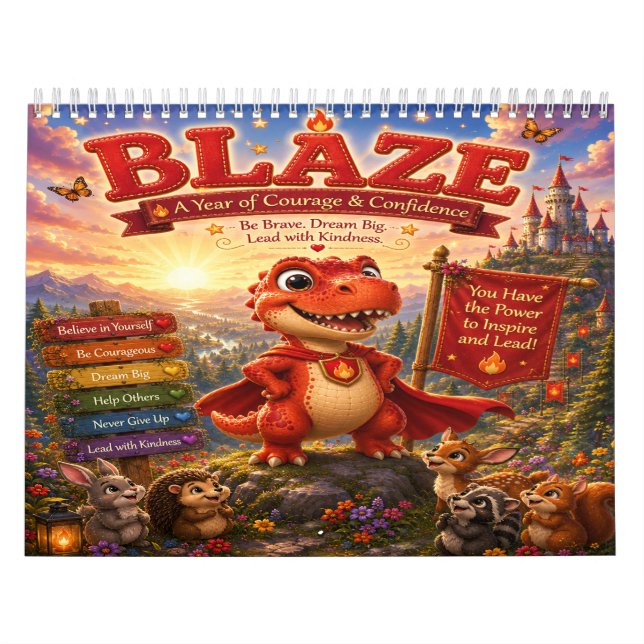 Blaze: Ett år av mod och självförtroende Kalender (Omslag)