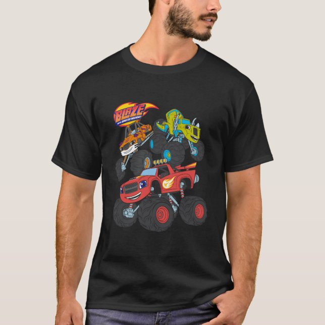 Blaze Maskiner Blaze Rand Zeg T Shirt (Framsida)