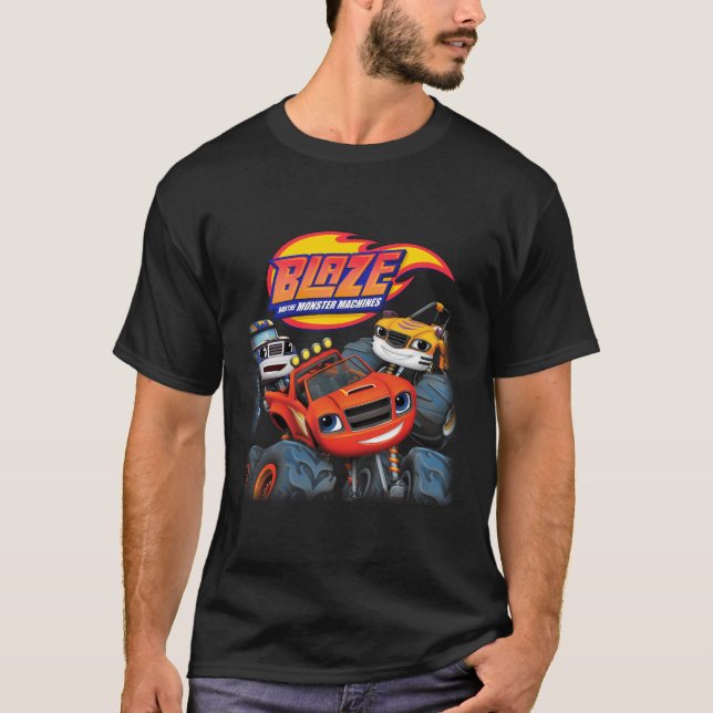 Blaze Monster Maskiner Trio T Shirt (Framsida)