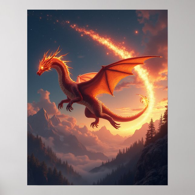 Blaze of the Comet Dragon Poster (Framsidan)