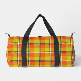 Blaze Orange and Bird Flower Plaid