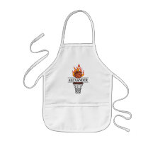 Blaze på! Personlig Fire Basketball Kids Apron
