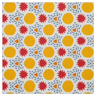 BLAZE - Roligt Modern primär Färgad Kid Geometric Tyg
