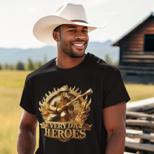 Blaze-Vapenskölden: Firefighters ikonemblem T Shirt