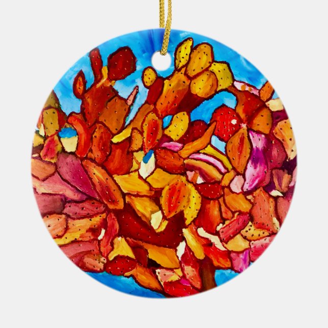 Blazing Cactus Ceramic Ornament (Framsidan)