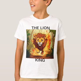 "Blazing Courage - Lejon in Flames T-Shirt" T Shirt