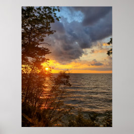 Blazing Guld Sunset Poster